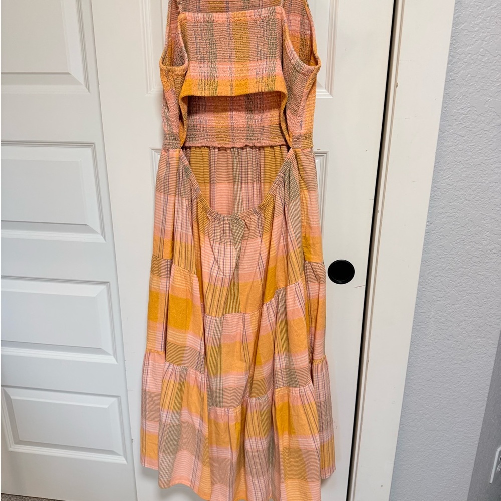 Universal Thread Orange and Pink Plaid Dress - image 3